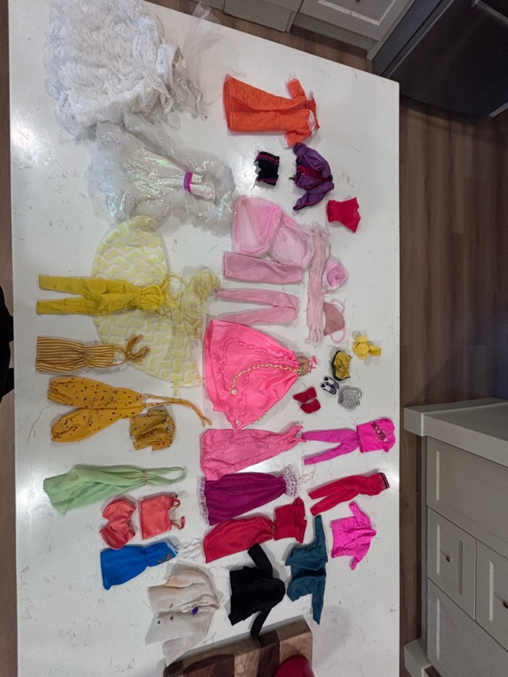 1960’sBarbie Doll Clothing Mix - Pink, Yellow, Purple, Orange, Blue, Green